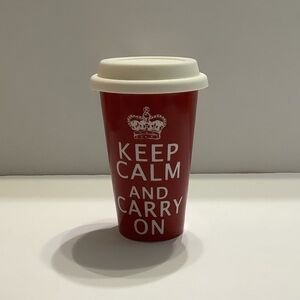 Keep Calm And Carry On Ceramic Coffee/Tea Travel Mug